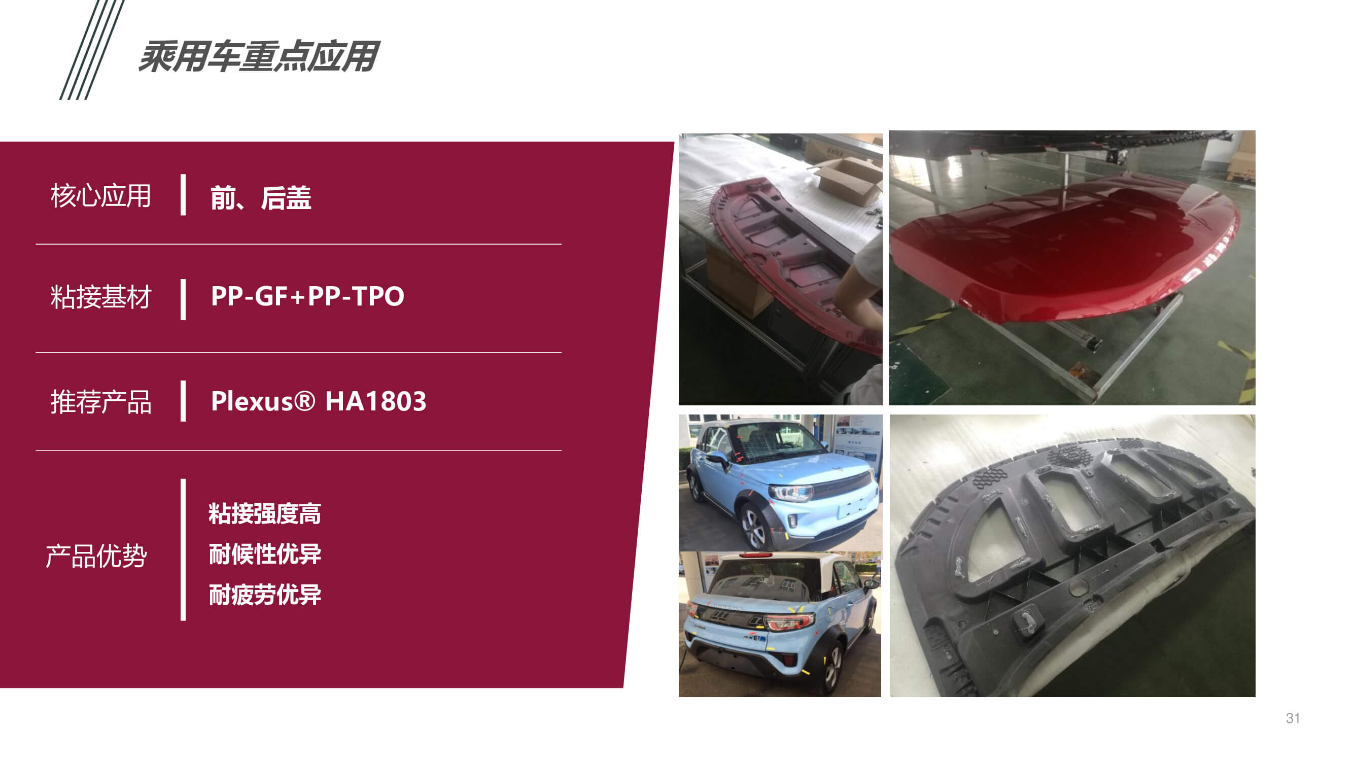 汽車內外飾件粘接應用